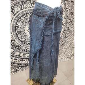 Boho Wrap Maxi Skirt, Fairycore Pixie, Asymmetrical Drape, Festival Clothing